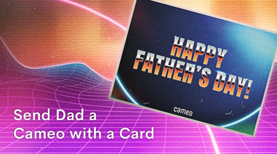 Image of a Father's Day card with 50% off